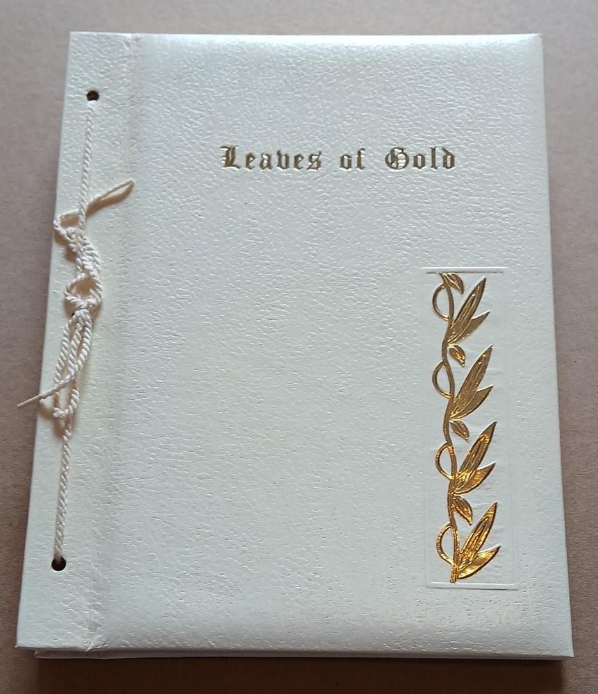 Leaves Of Gold Deluxe 1948 Rare White Cover Vintage Prayer Anthology