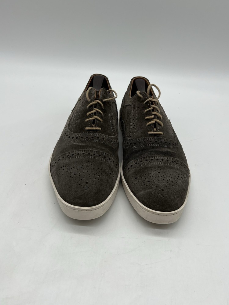 Allen Edmonds Strand Men's Sz 10.5D Gray Suede Casual Oxford Sneakers Shoes.