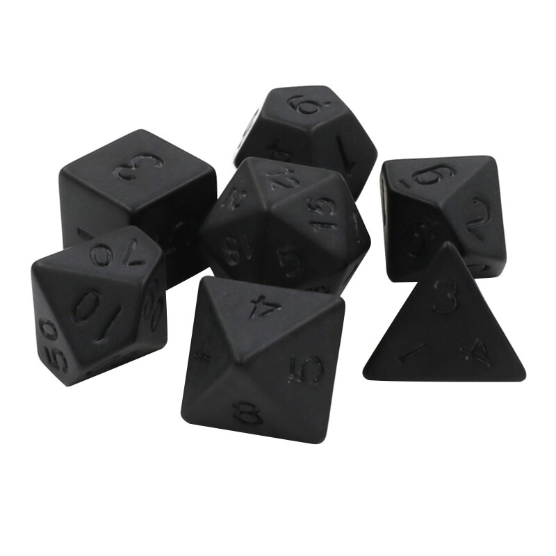 7Pcs/Set Acrylic Polyhedral Dices Digital & Different Size Dices for Board Games