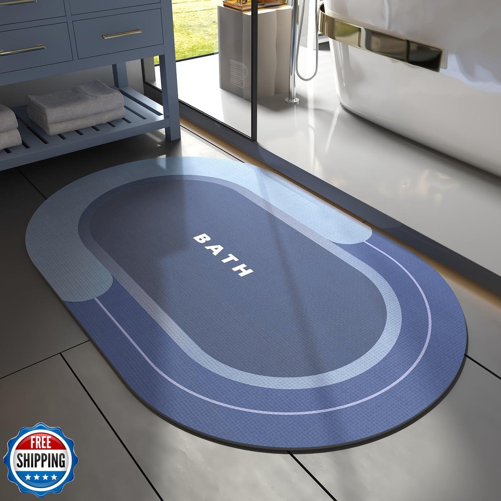 MontVoo Non-Slip Quick Dry Bath Mat Rug - Super Absorbent & Stain Resistant