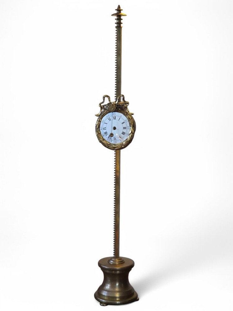 Fine 18th C. Sawtooth Gravity Zappler Shelf Clock - Heavy Brass!