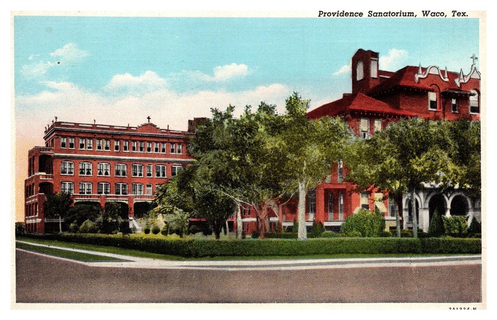 Providence Sanatorium Hospital Waco TX C1920s WB Postcard AG8
