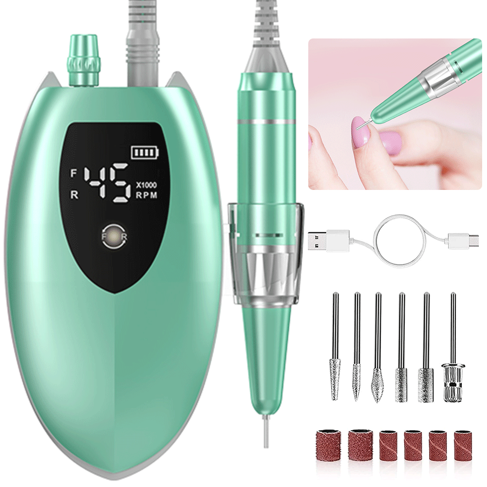 45000RPM Rechargeable Nail Drill Machine Kit Art File Manicure Pedicure US KS408