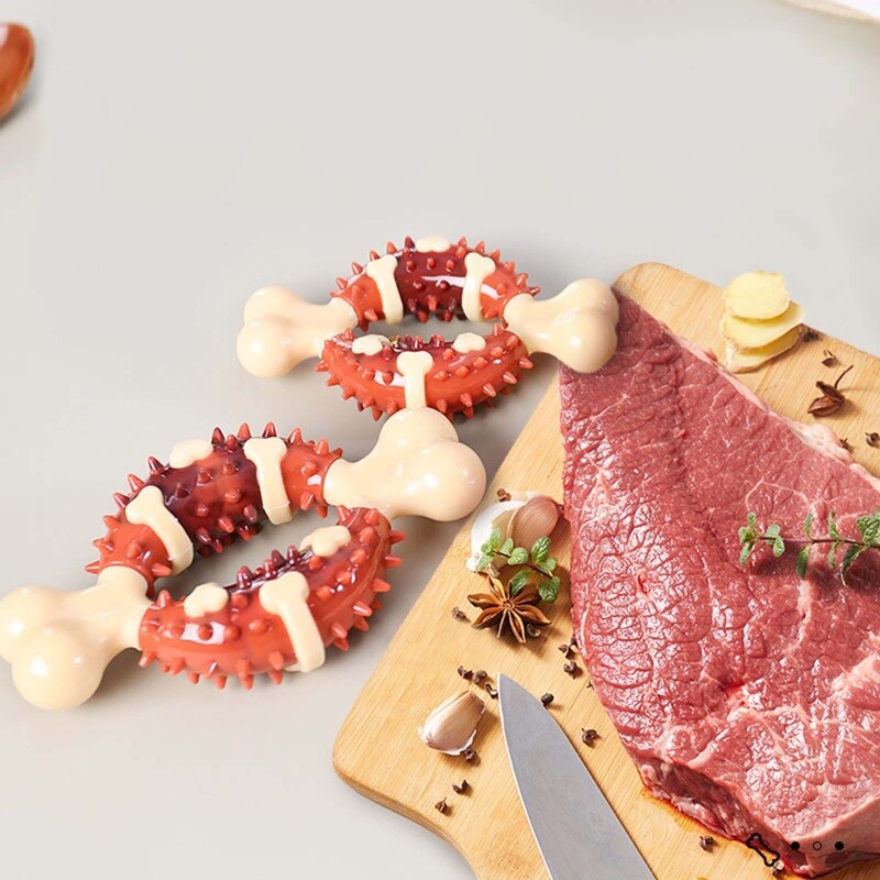 Masticable interactivo de hueso de perro de nailon indestructible para perro pequeño/perro