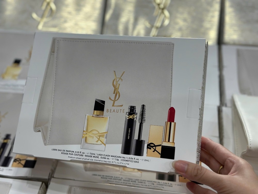 [PRESALE] YSL BEAUTY 4P Gift Set White Bag Pouch Rouge Lipstick Mascara LibreEDP-image