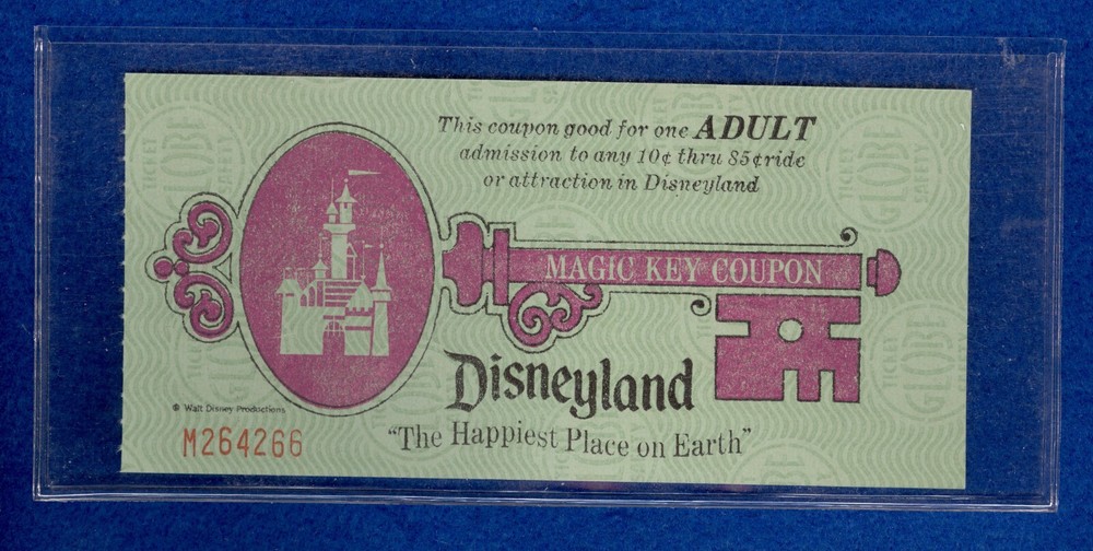 Vintage Disneyland Adult Magic Key Coupon Collectible Pass-image