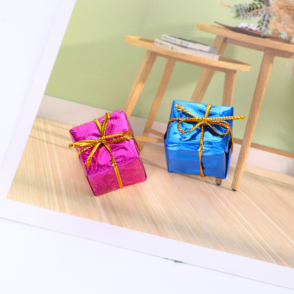 Miniature Foil Ornaments Tiny Christmas Boxes Outdoor Decor