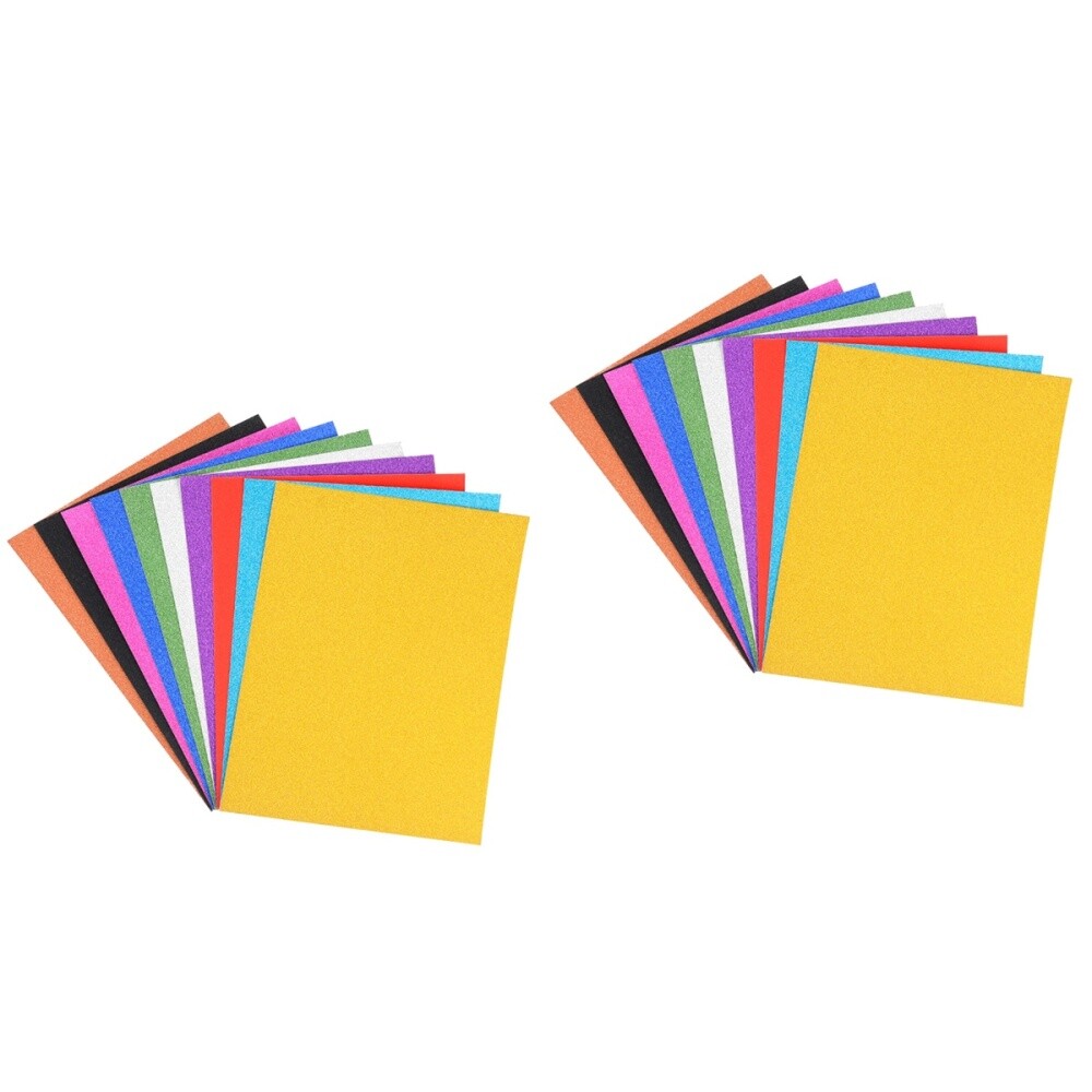 60 Pcs Glitter Sheet Paper Art Decal Self-Adhesive Glitter Sticker