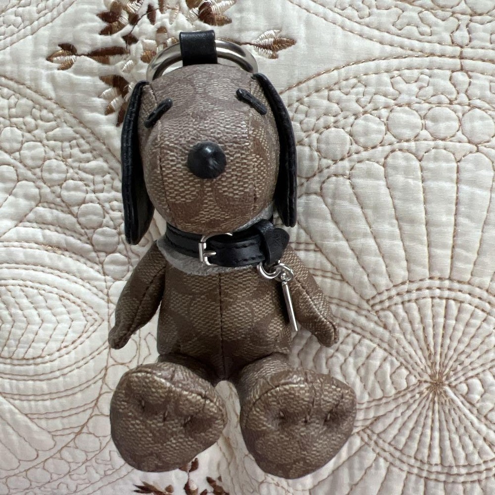 Coach x Snoopy Leather Keychain - Peanuts Collection Accessory  