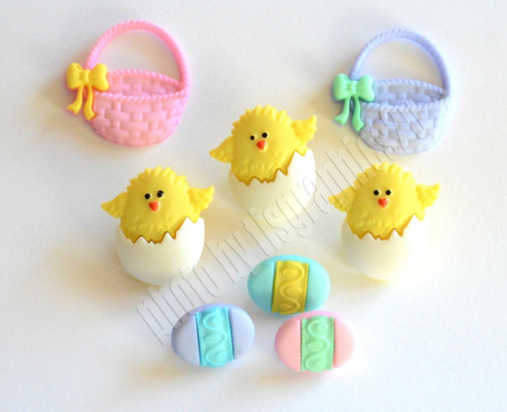 Easter Basket / Jesse James / Dress It Up / Easter Chicks w Pastel Basket & Eggs