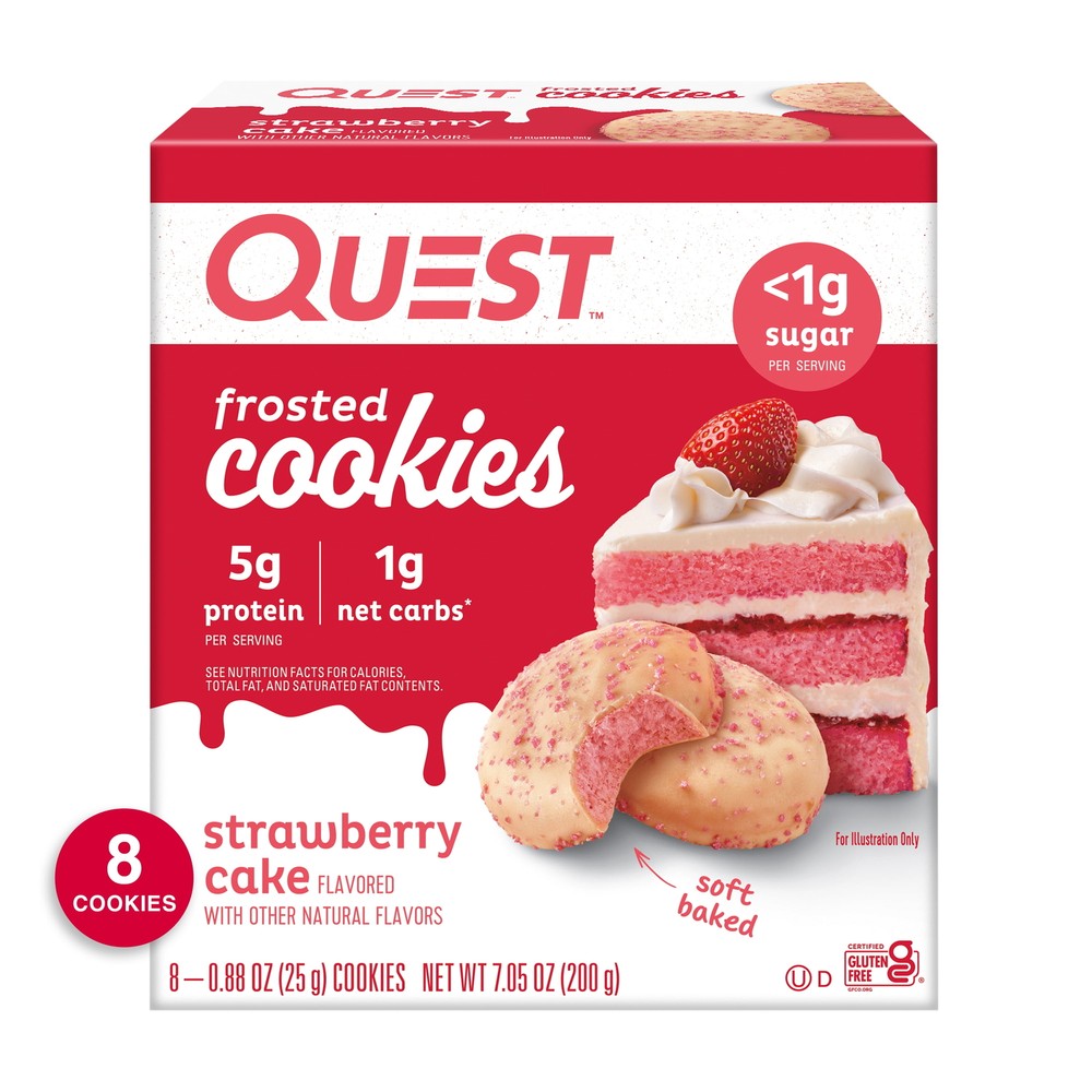 Quest Protein Cookie, Strawberry Cake Frosted Cookie Protein Supplements