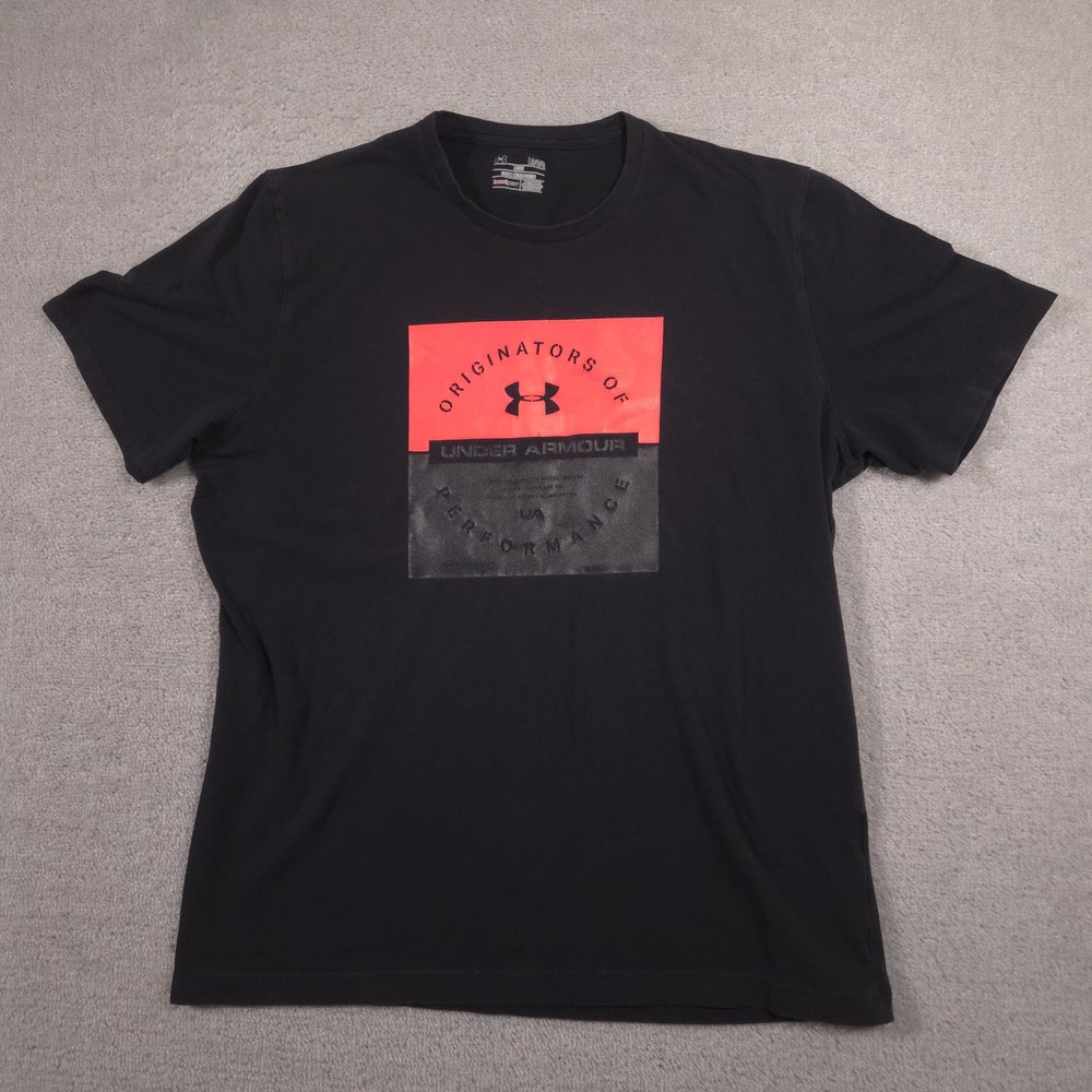 Under Armour Shirt Mens Large Black Originators Of Performance Graphic Tee Loose
