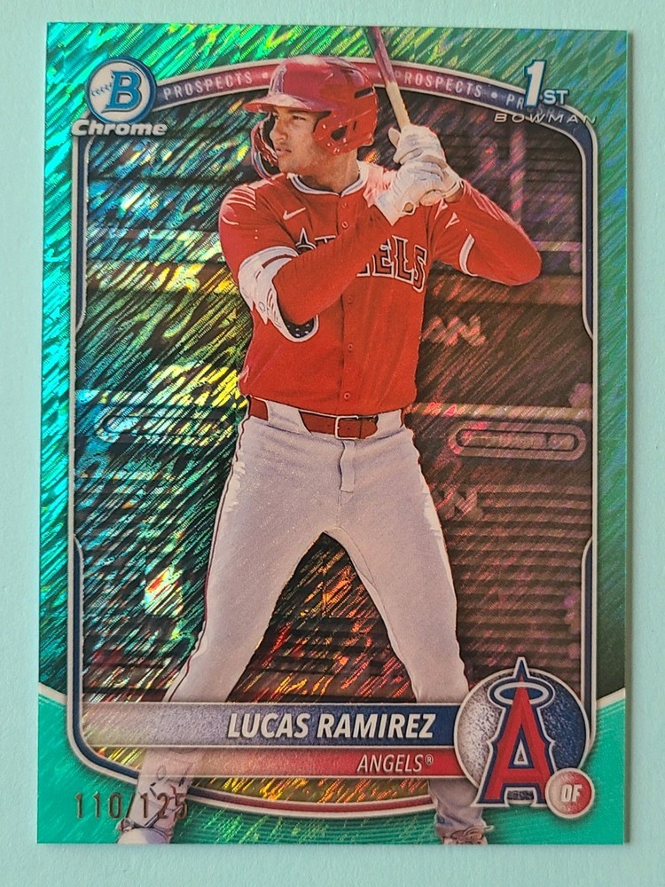 2025 Bowman - Chrome Prospects Lucas Ramirez #BCP-135 Aqua Shimmer 110/125