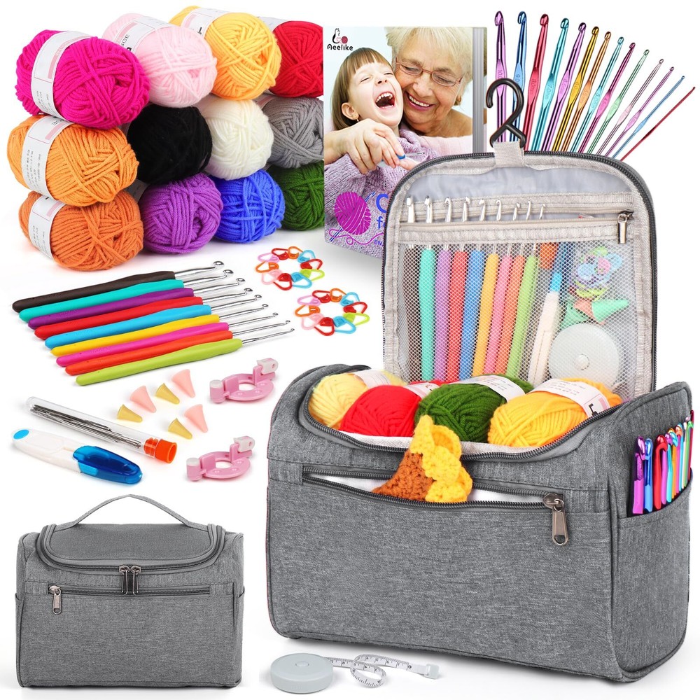 Aeelike Crochet Kit for Beginners Young and Old, First Crochet Kit for Adults...