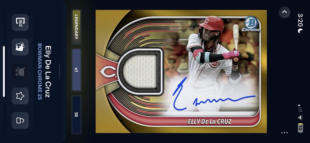 Topps Bunt 25 Digital - Legendary Elly De La Cruz Bowman Gold Patch Auto Cc50