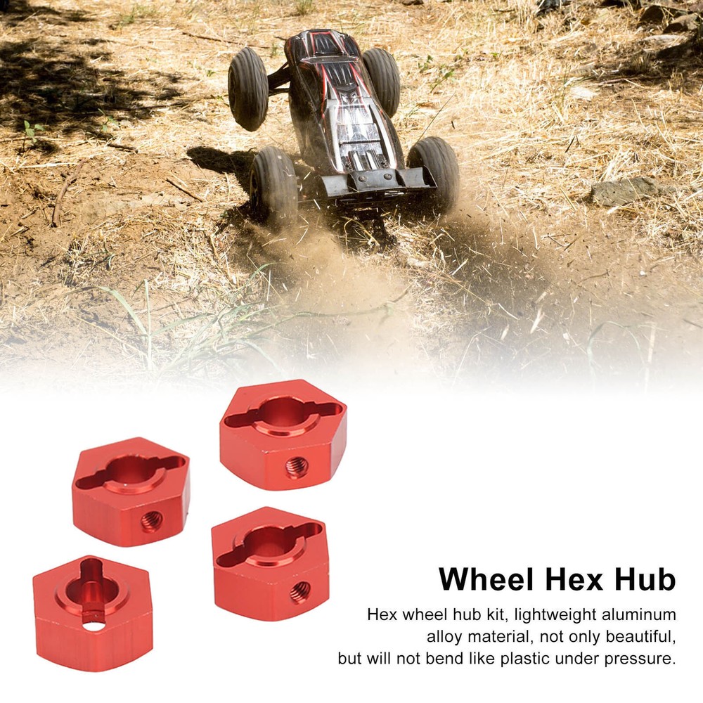 14mm Wheel Hex Hub Kit Aluminum Alloy Universal Upgrade Wheel Hex Adapter