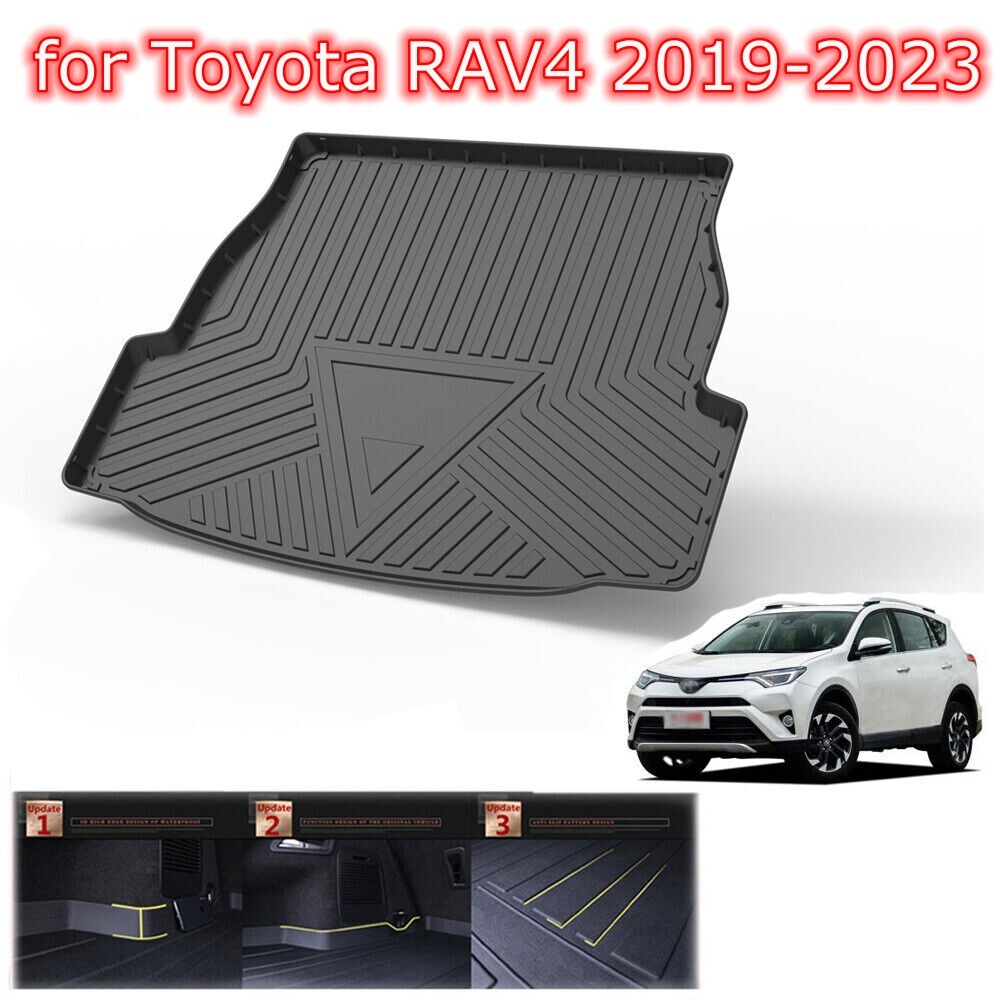 Rear Cargo Boot Trunk Tray Liner Waterproof Mat for 2019-2023 Toyota RAV4 RAV-4