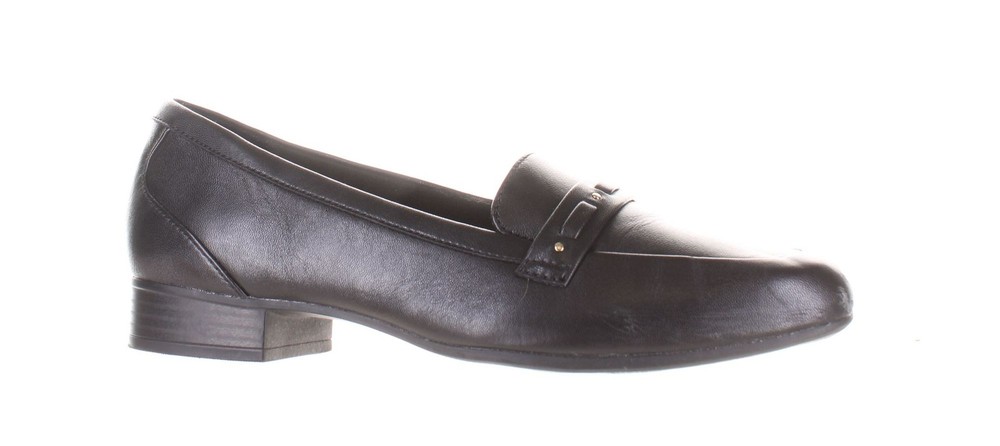 Clarks Juliet Bay Black Womens Loafers Size 8.5 Comfort Slip-On Shoes