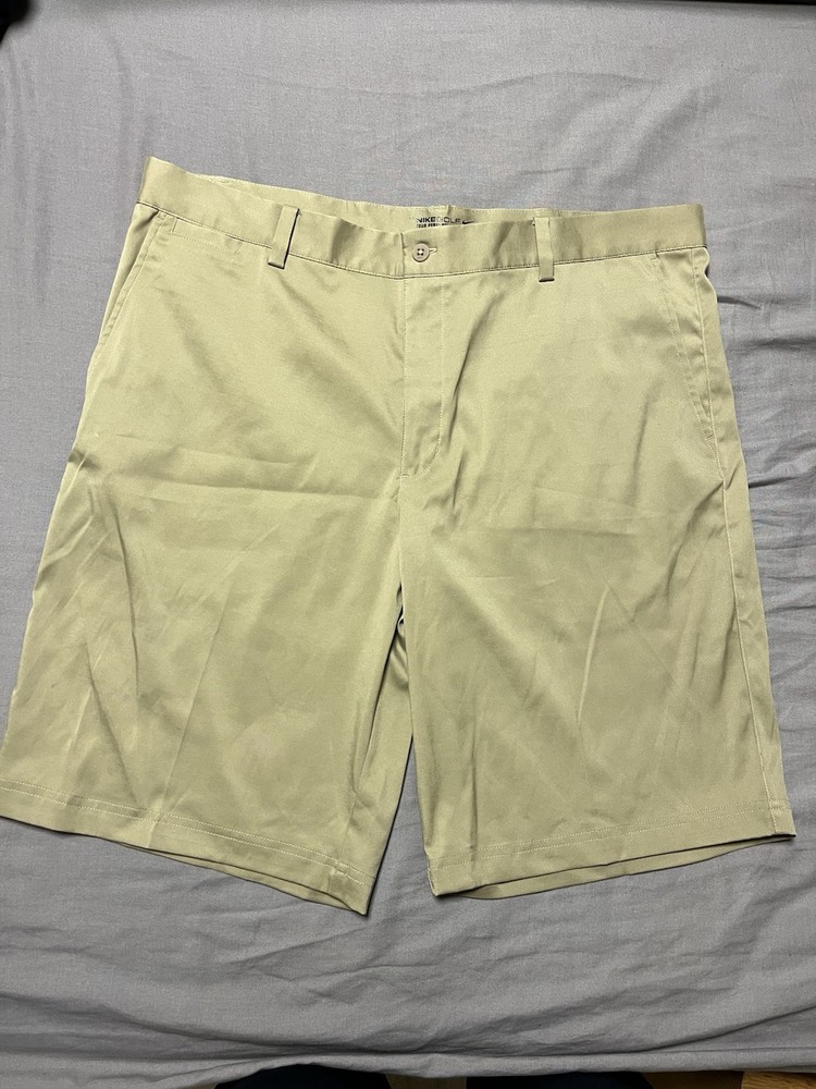 Nike Golf Men’s Shorts Sz 38 Tour Performance Dri Fit Khaki Polyester Spandex