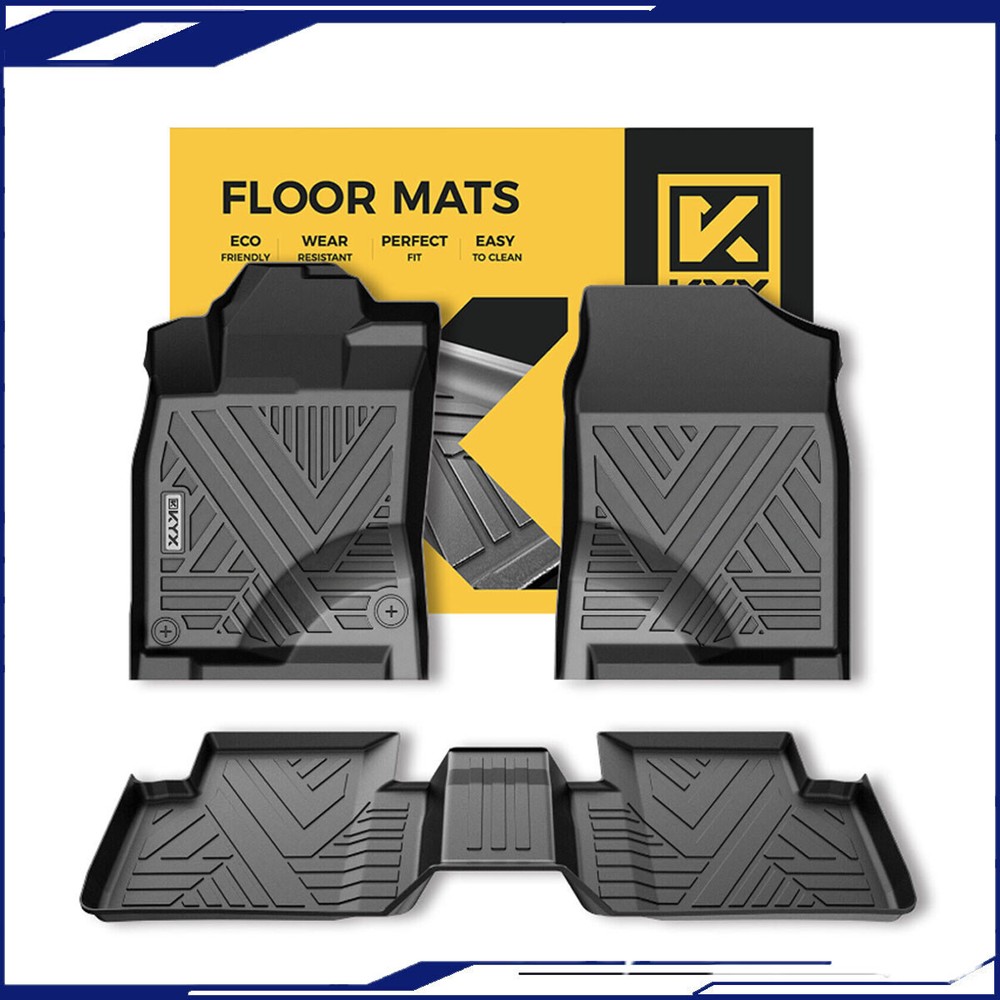3D Molded Floor Mats For Honda Civic 16-21 Sedan Hatchback Coupe 1st 2nd Row