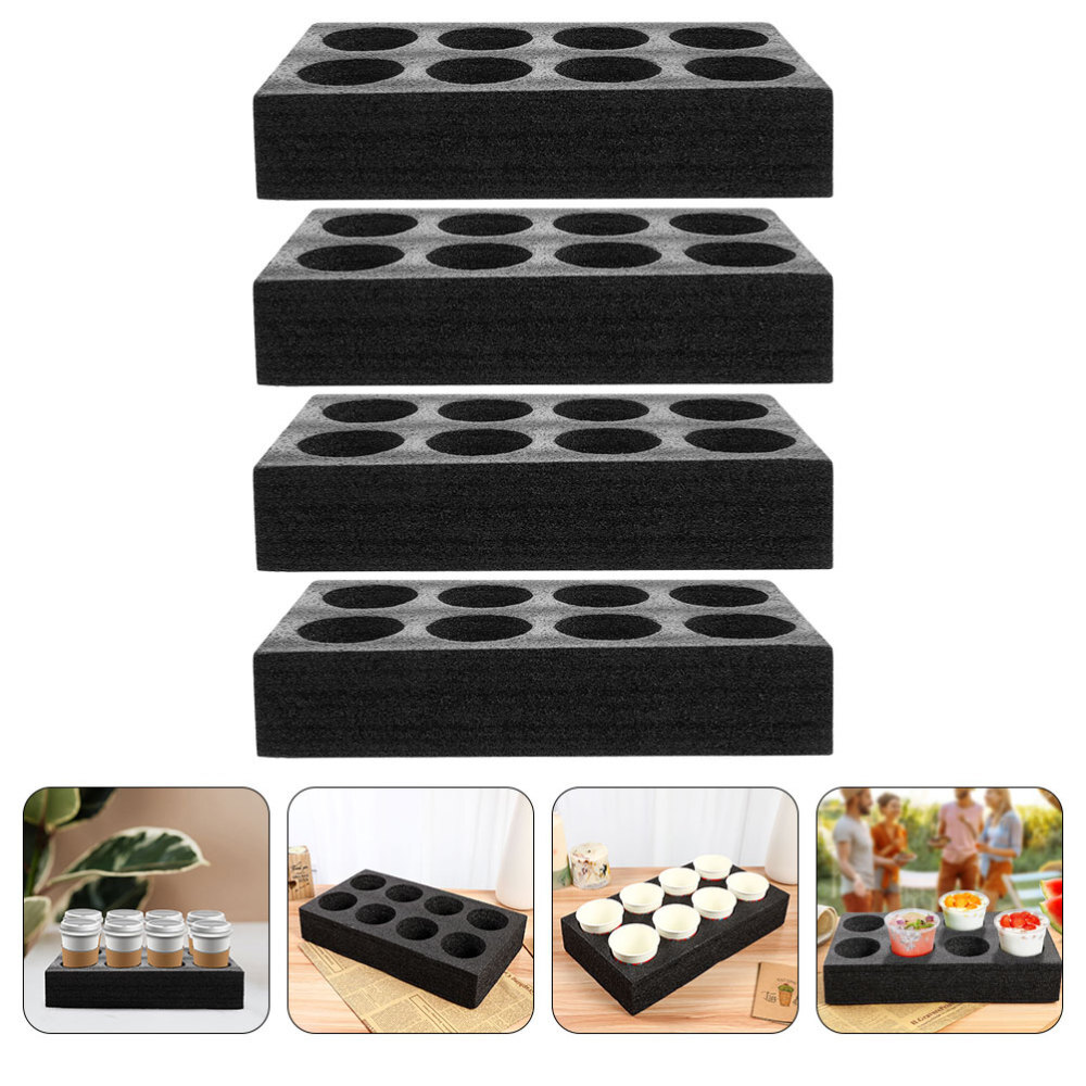 4 Pcs Milk Tea Cup Holder Coffee Cups Multiple Lanyards Stroller