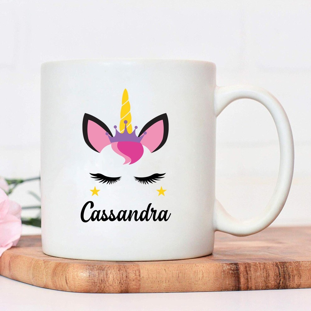 Personalised White Ceramic Mug 11oz Unicorn Mug Birthday Gift Perfect Gift