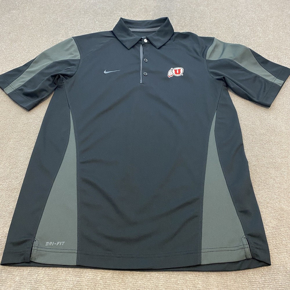 Utah Utes Shirt Mens Small Vintage Nike Black Short Sleeve College Logo y2k