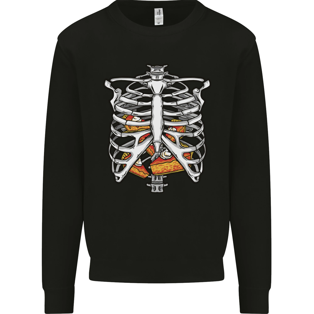 Pie Inside a Skeleton Torso Funny Food Mens Sweatshirt Jumper