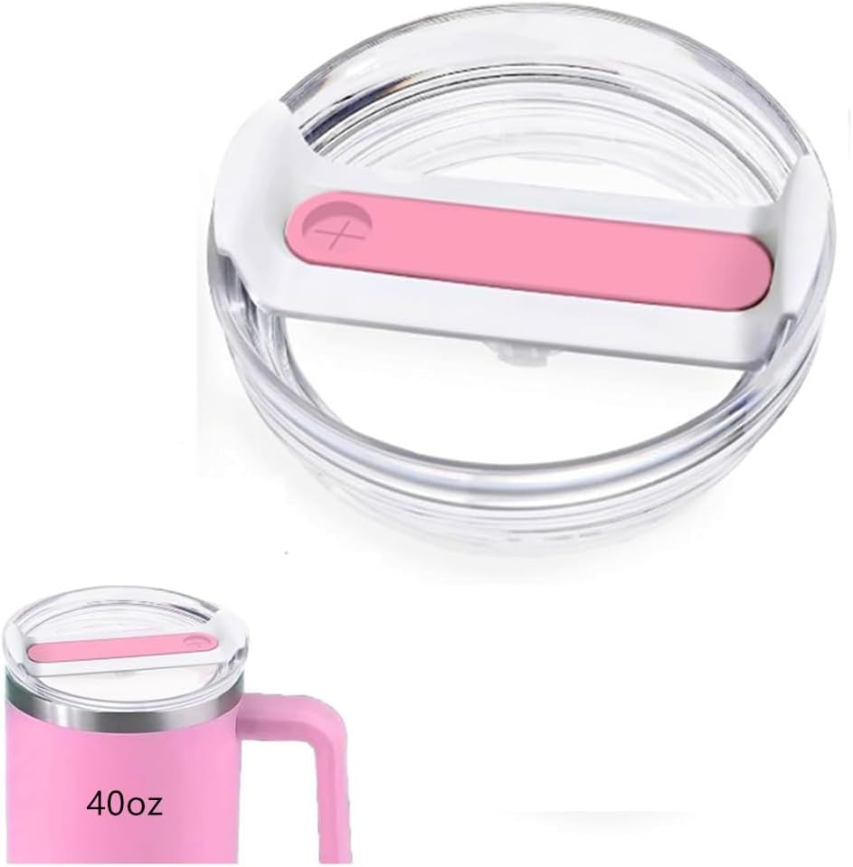 40 oz clear replacement tumbler lid compatible with Stanley Cup