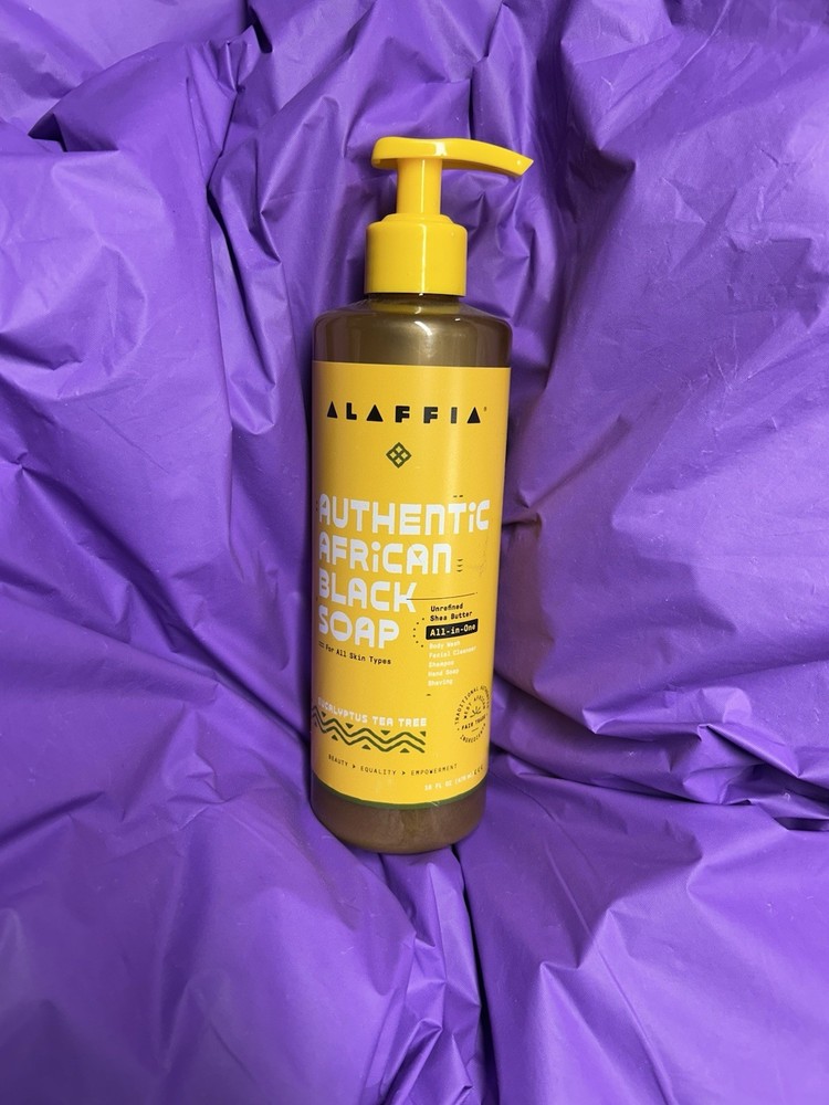 Alaffia Authentic African Black Soap Unrefined Shea Butter Body Wash, Shampoo