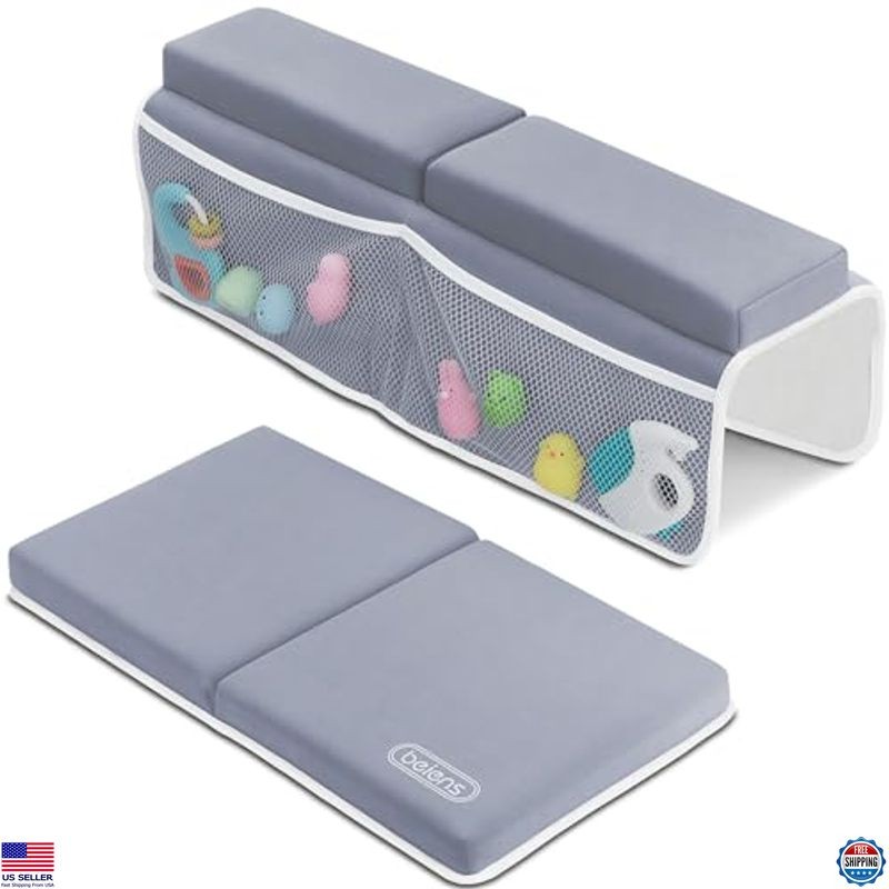 Soft Thick Bath Kneeler with Elbow Rest Pad & Quick-Dry Mat Organizer Set