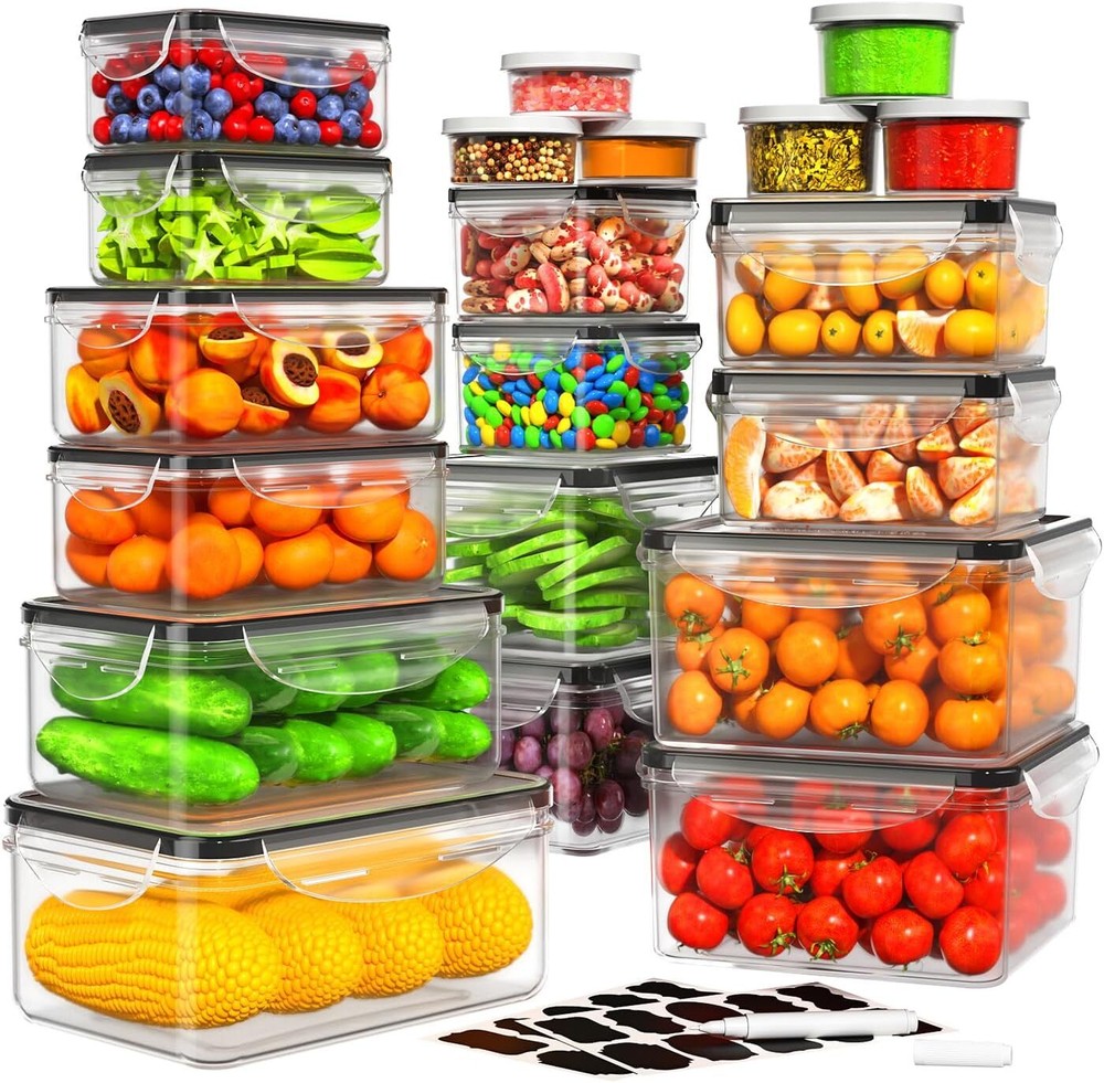 40PCS Airtight Leakproof Food Storage Containers with Lids for Meal Prep