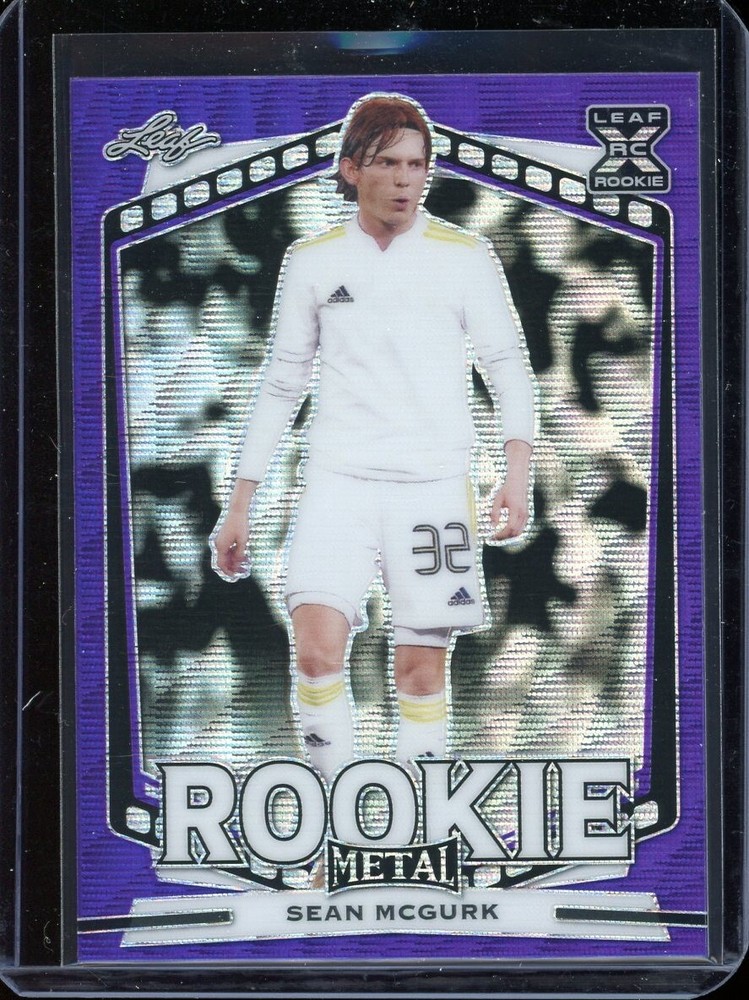 2022 Leaf Metal Soccer Purple Wave Sean McGurk Rc #MS-16 (12/20)