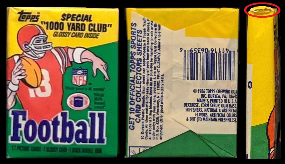 1986 Topps Football Wax Pack Unopened - Hunt for Jerry Rice Rookie Card