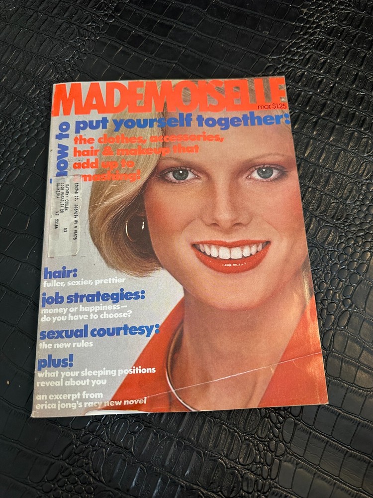 MARCH 1977 MADEMOISELLE vintage fashion magazine