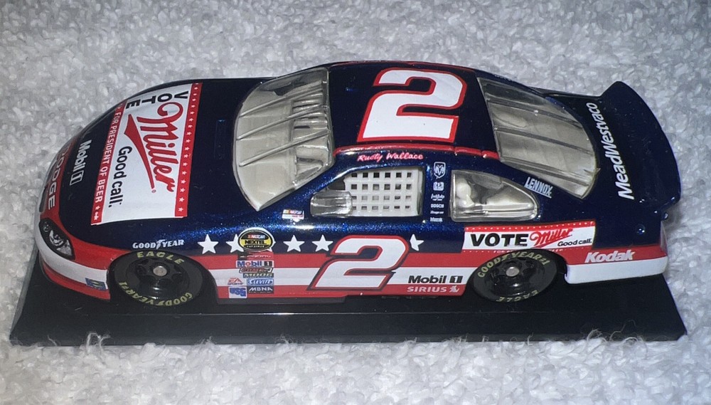 Hot Wheels NASCAR  #2 MILLER VOTE MILLER FOR PRESIDENT OF BEERS RUSTY WALLACE