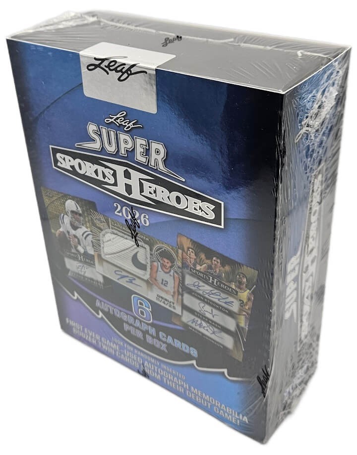 2026 Leaf Metal SUPER Sports Heroes Multi Sport Hobby Box 6 Autographs Per Box
