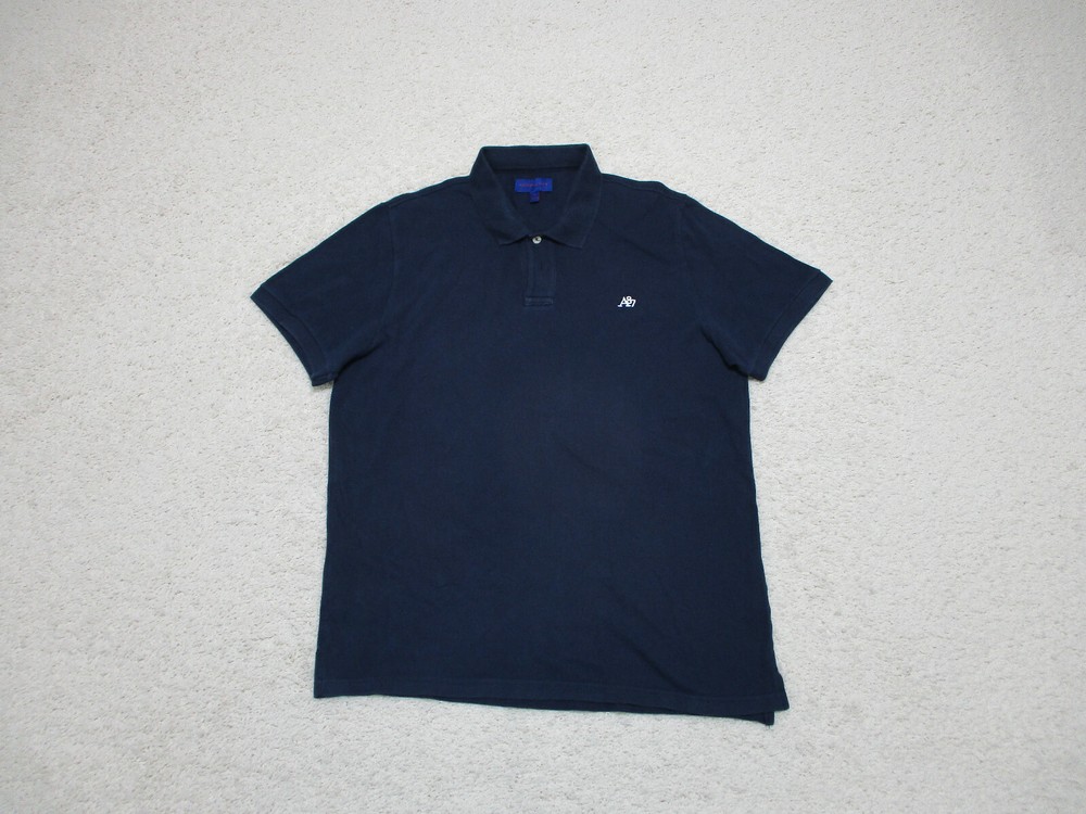 Aeropostale Polo Shirt Extra Large Adult Blue Golf Cotton Stretch Casual Mens XL