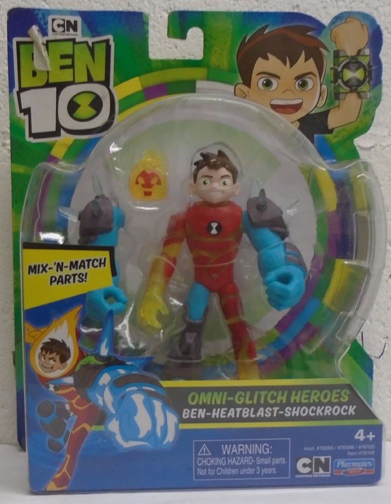 Ben 10 Omni-Glitch Heroes Ben-Heatblast-Shockrock Alien 4