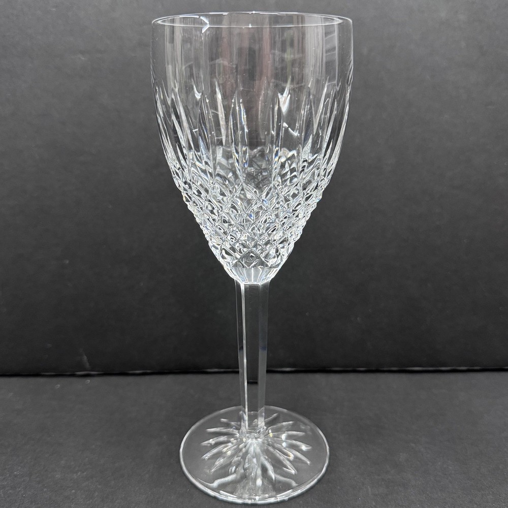 Waterford Crystal Ireland Castlemaine Claret Wine Glass with Cut Foot 7-7/8 Inches