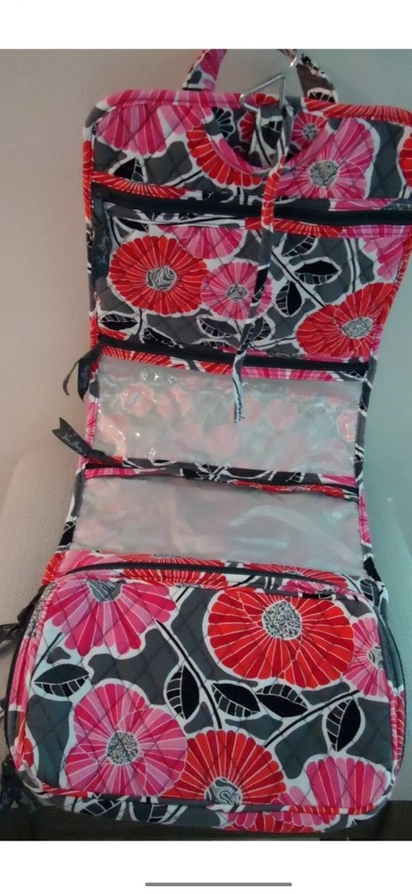 Vera Bradley Cheery Blossoms Hanging Travel Cosmetic Organizer Bag NWT