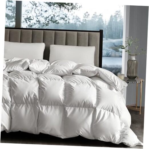Hotel Grand White Goose Down Fiber Comforter Queen Full/Queen Extra Warmth