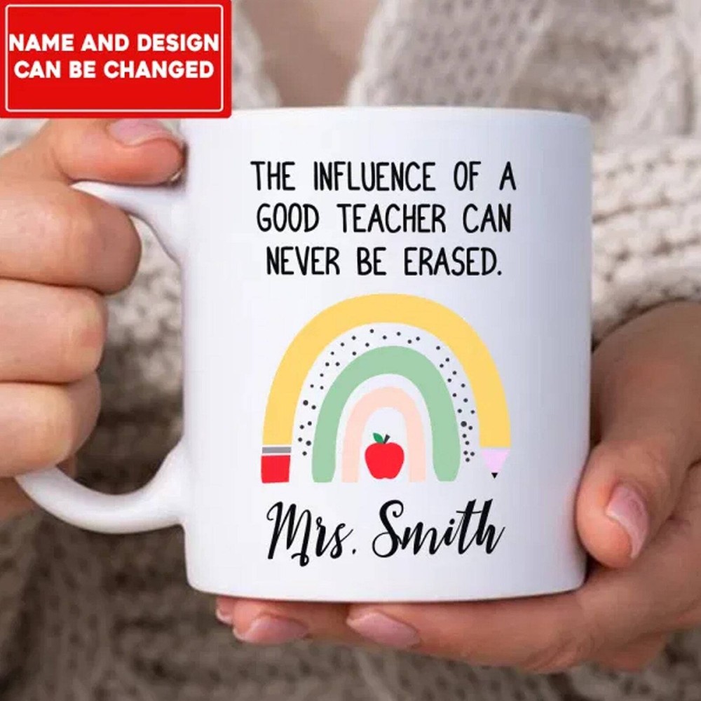 Taza personalizada La influencia de un maestro nunca se puede borrar profesor personalizada
