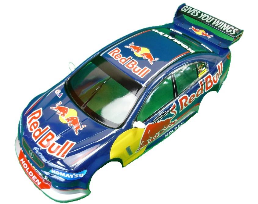 1:10 RC Painted Lexan Body Shell - Holden Commodore with Red Bull livery 200mm