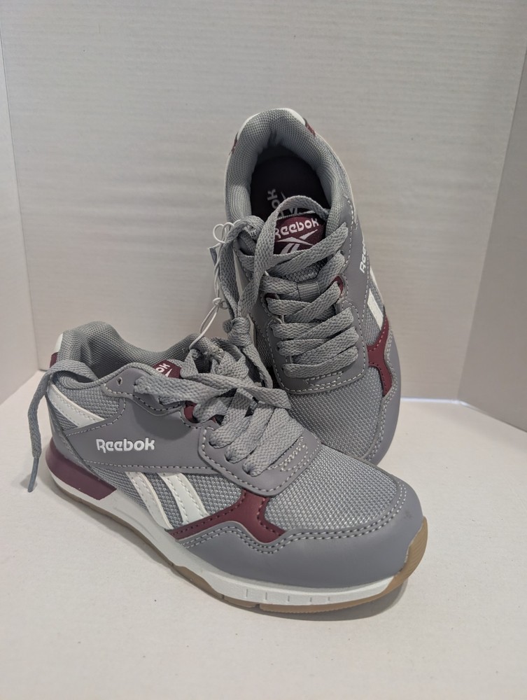 NEW Reebok Classic Jogger Sneaker Boys Size 2 Kids or 12 Shoe Grey/Maroon