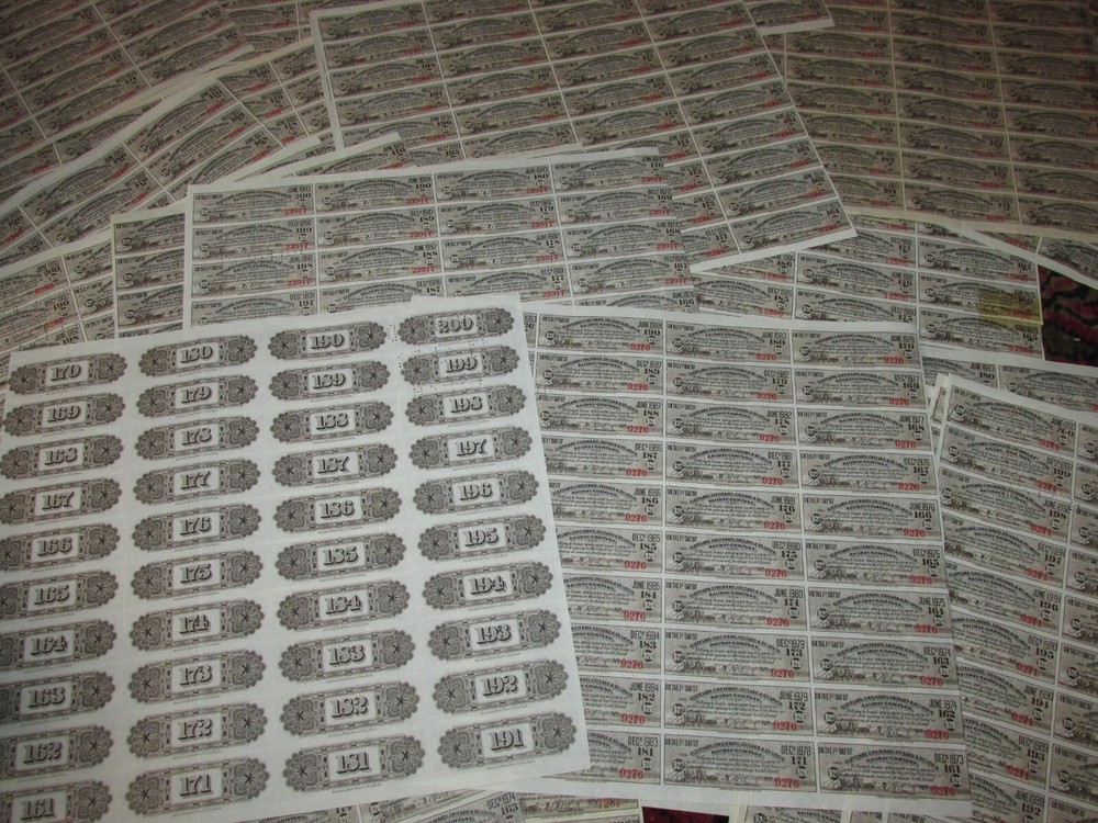 Cleveland Cincinnati Chicago St Louis Railway Stock Coupon Sheet 5 Lot OH IL-image