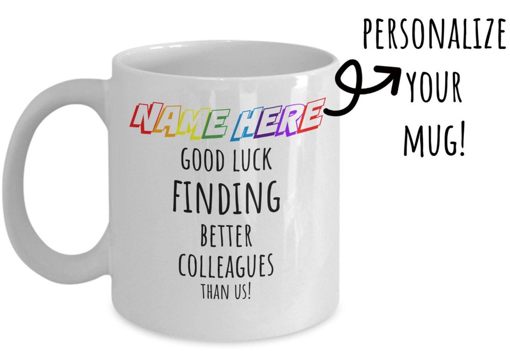 Personalized Farewell Mug For Coworker Leaving Goodbye Boss Custom Made Leave