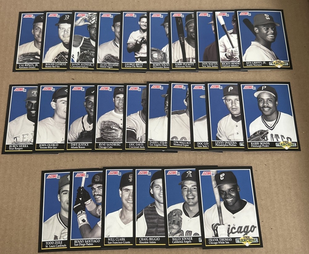 1991 Score Baseball 26-Card The Franchise Set Featuring Griffey Jr, Bonds, Thomas  