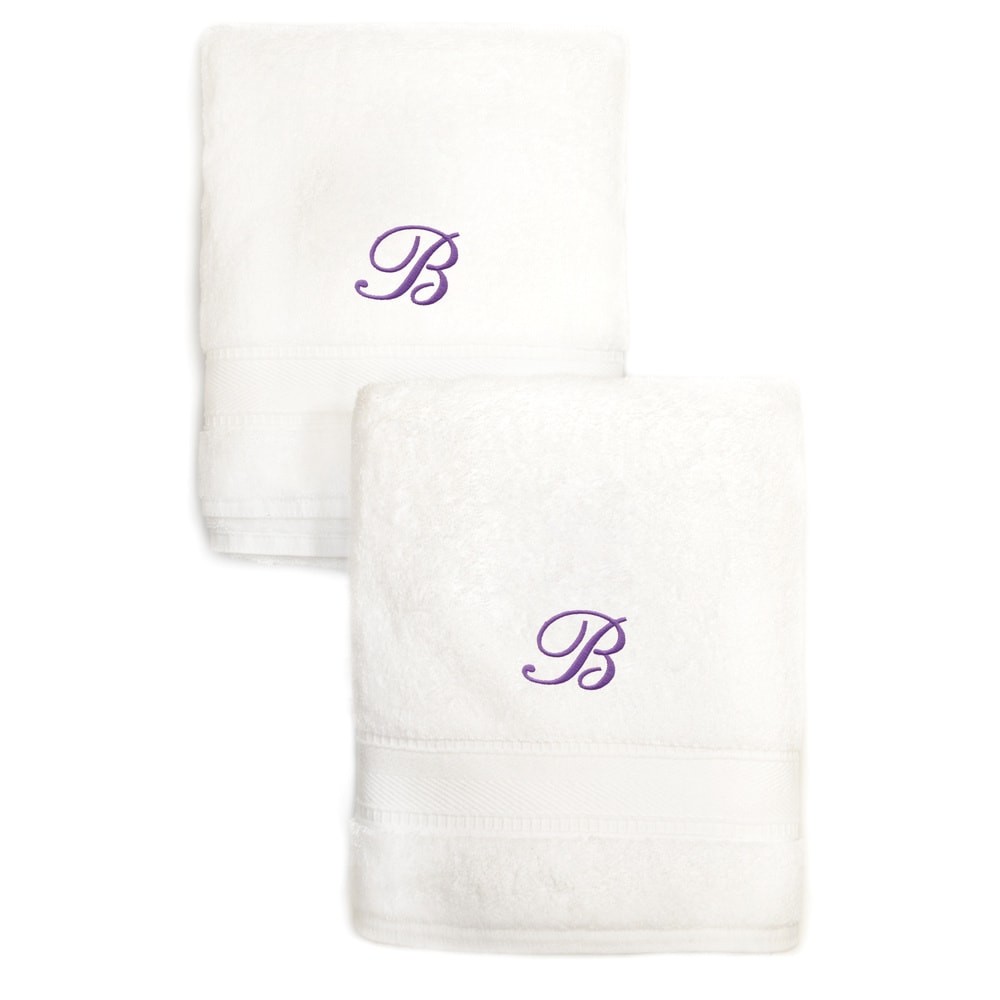 Sweet Kids 2-Piece White Turkish Cotton Hand Towels for Bathroom