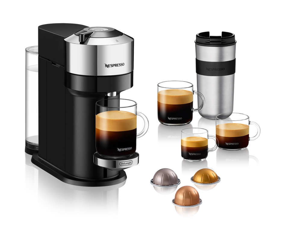Nespresso Vertuo Next Deluxe with Aeroccino 3 and 32 Capsules